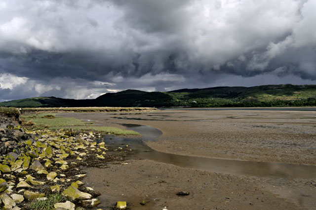 Storm-clouds over Dyfi Estuary