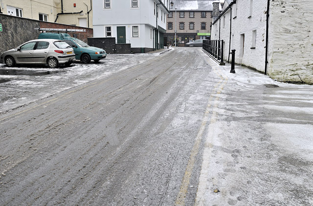 Icy roads, early December, Machynlleth